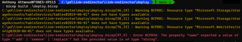 Type error in CLI